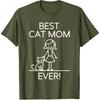 Best Cat Mom Ever Cute Minimalist Graphic T-Shirt