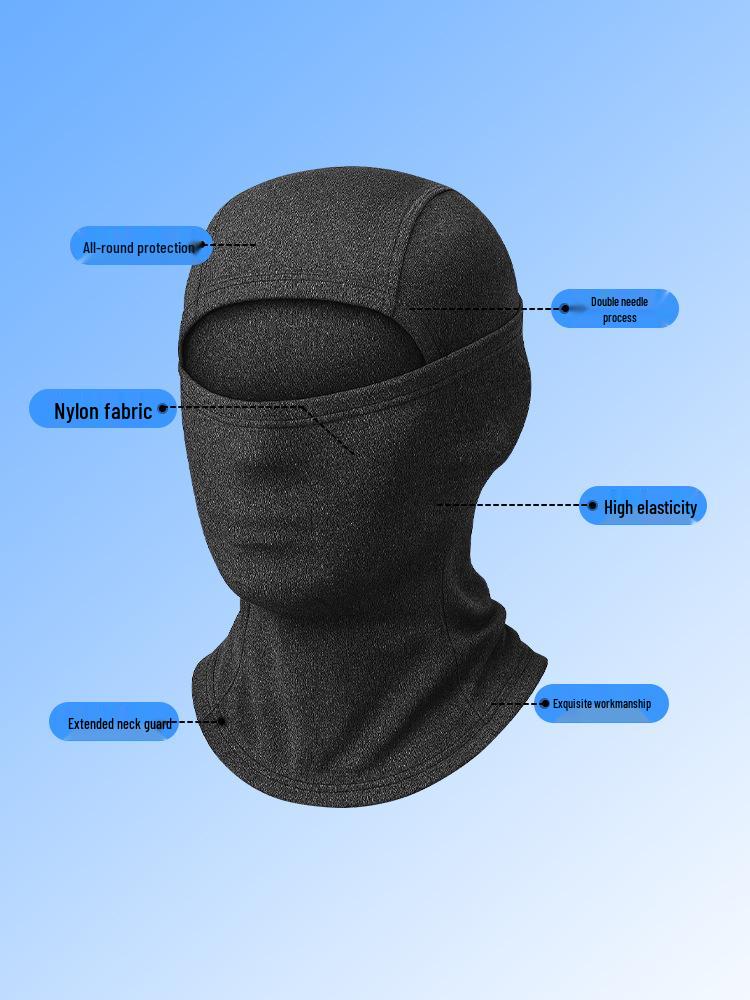 Breathable Summer Motorcycle Riding Balaclava – Adjustable Ice Silk Full Face & Neck Protection