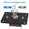 2PCS Heavy Duty Toggle Switch 12V DC 30A, Waterproof 2 Pin SPST ON/Off Switch with Mounting Panel & Weatherproof Rubber Cap, for Car RV Marine Boat