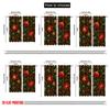 2pcs 2D flat printing Party Curtain Vintage Floral Red Flowers (2) Digital Printed Polyester Drapes Family Party Perfect for