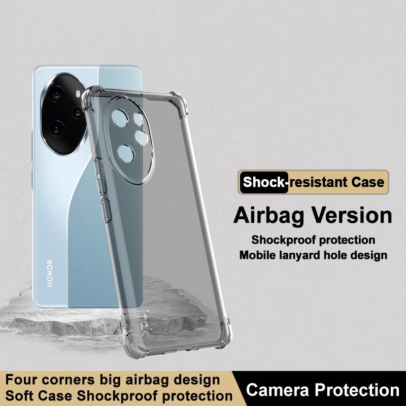 

IMAK For Honor 100 Pro 5G Clear Case Anti-drop Soft TPU Phone Back Cover Transparent Black