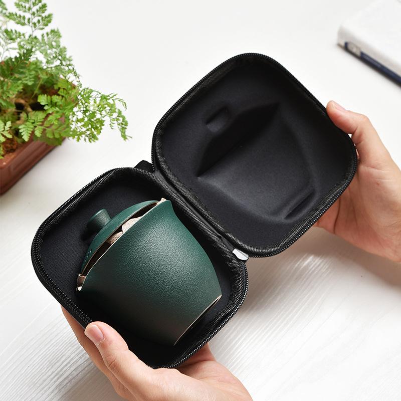 Travel Tea Set Outdoor Kung Fu Tea Set One Pot Three Cups Portable Express Cup Small Set Tea Gift Plus