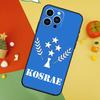 Kosrae Flag Phone Case For iPhone 17 Pro Max 16 14 13 12 11 15 Pro Max Plus 12 13 Mini 16e 17 Air Cover
