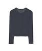 Nigaennikol Button Henley Neck Top_Charcoal