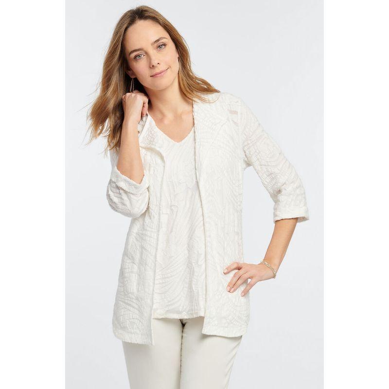 

Jacquard Vest without Buckle Cardigan Spring and Summer European and American plus Size Women s Clothes All-Matching Outerwear Thin and Comfortable Creamy-white without Button Cardigan XS