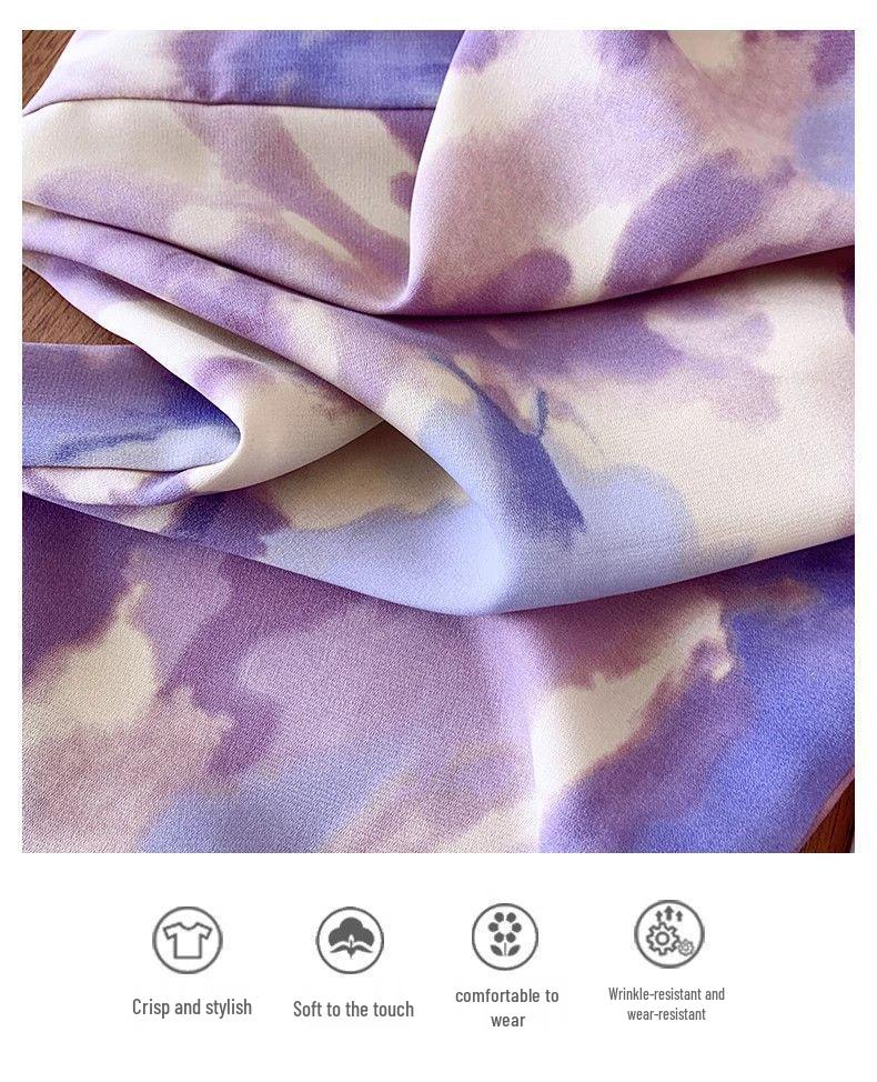 Plus Size Women's Summer Ice Silk Wide-Leg Pants: High Waist, Slimming, Cool & Casual.