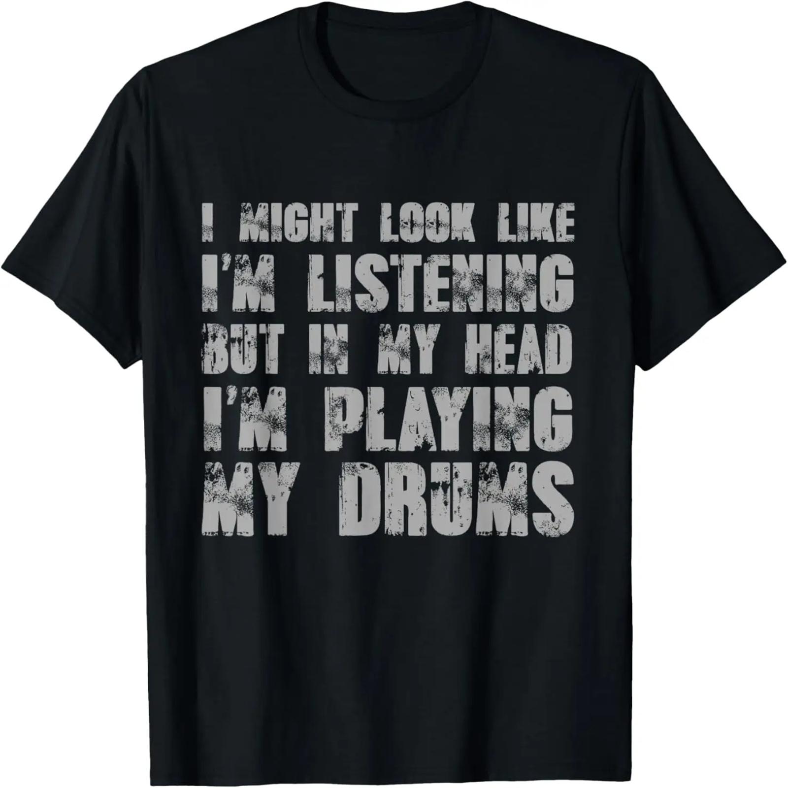 I Destroy Silence Drums Drummer T-Shirt S