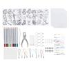 Heat Shrink Sheet Set Complete Shrink Plastic Sheet Kit with Colored Pencils for Key Chains Jewelry Toys Making Gift