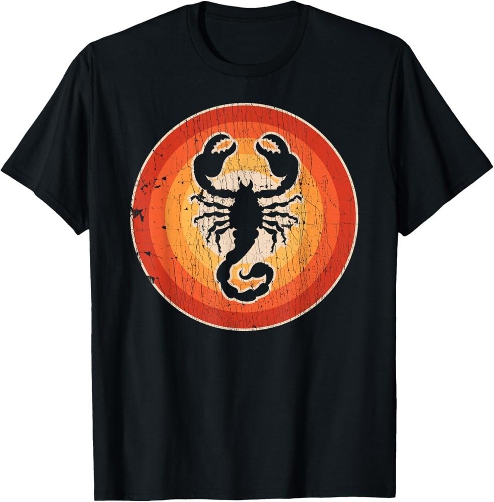 

Scorpion Retro Vintage 70s Sunset Insect Men Women Zodiac Gift Unisex T-Shirt M