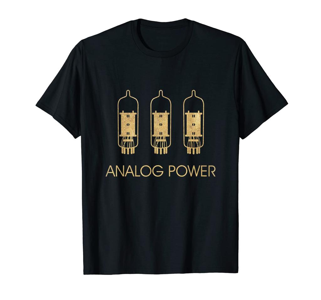 Analog Power Amplifier Tube Guitar Vintage Stereo Retro Hi-Fi T-Shirt