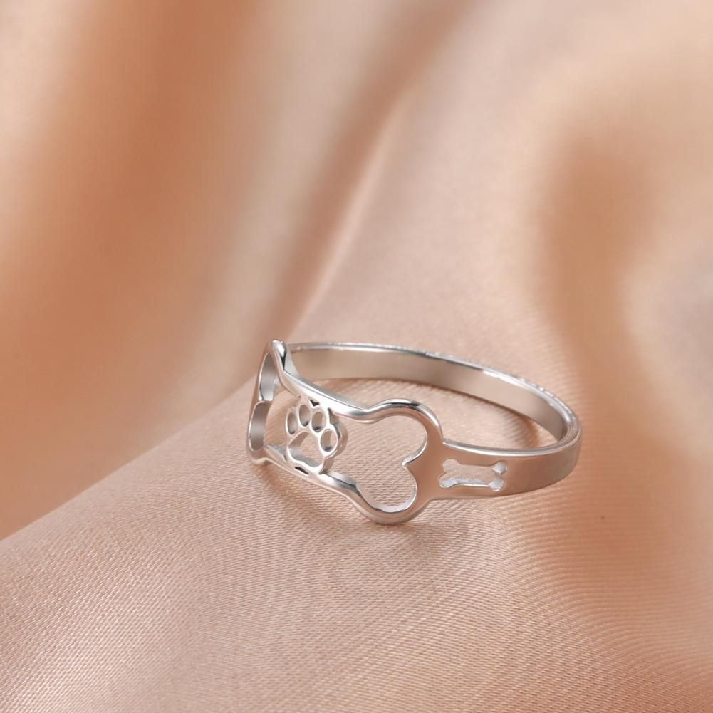 Stainless Steel Ring Heart Star Flower Butterfly Moon Phase Geometric Women's Finger Rings Wedding Gift