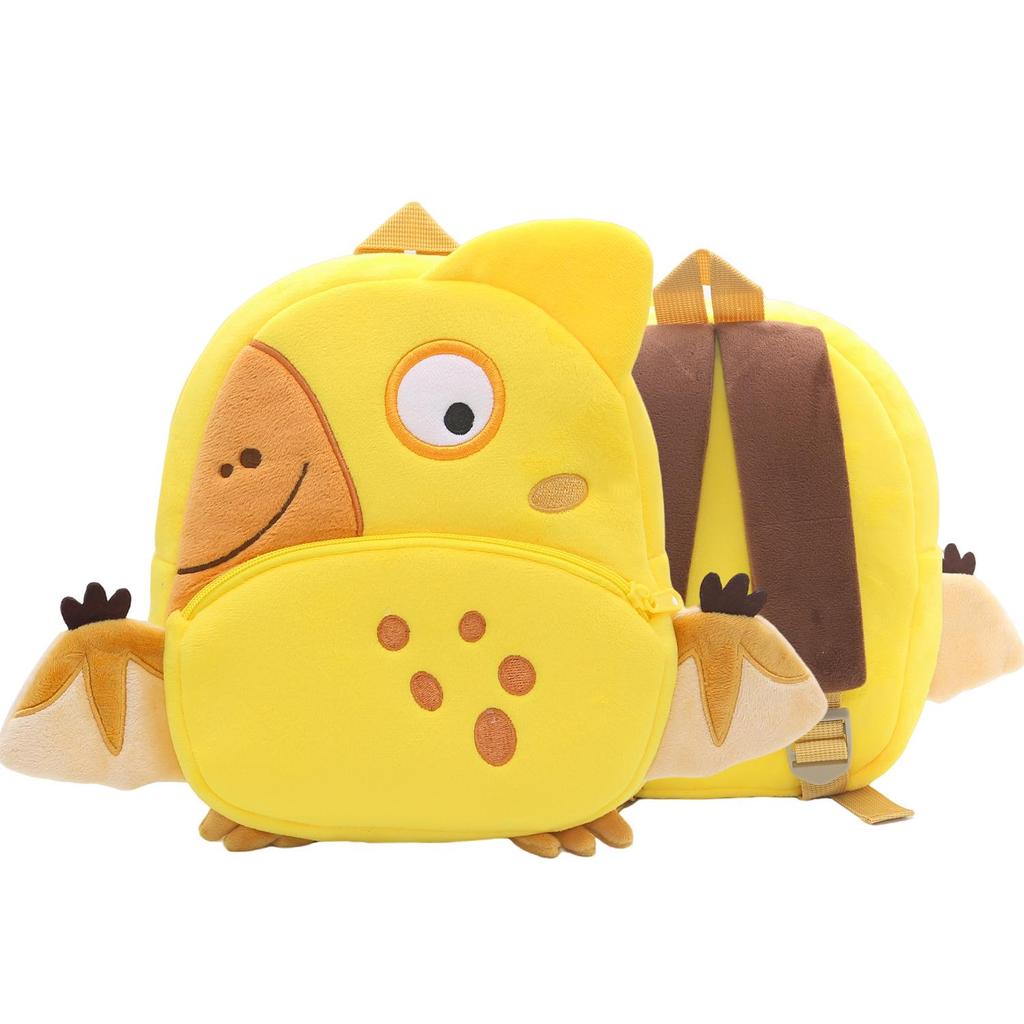 Cute Cartoon Animal Plush Backpack for Kids - Customizable Print, Toddler & Kindergarten Size