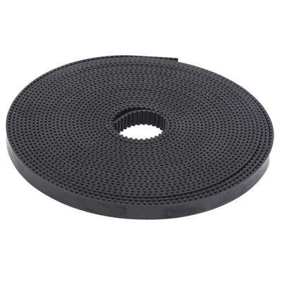 2GT?Cinghia di distribuzione sincrona in PU da 6 mm con anima in acciaio Fornitura industriale Nero 5 m 16,4 piedi