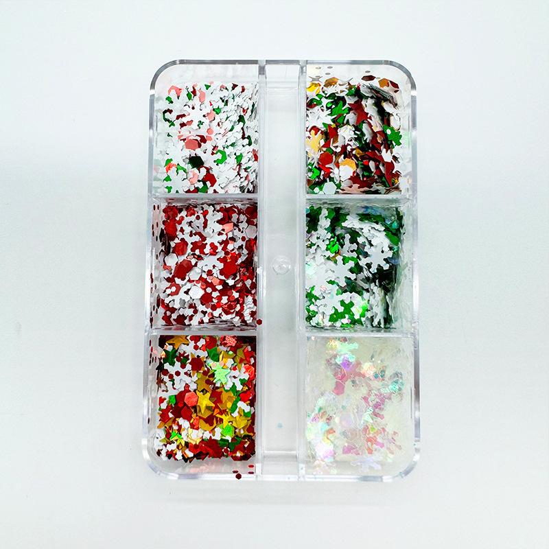 Рождественские наклейки на лицо Белые пайетки декоративные наклейки для ногтей Рождественская Зимняя наклейка со снежинкой