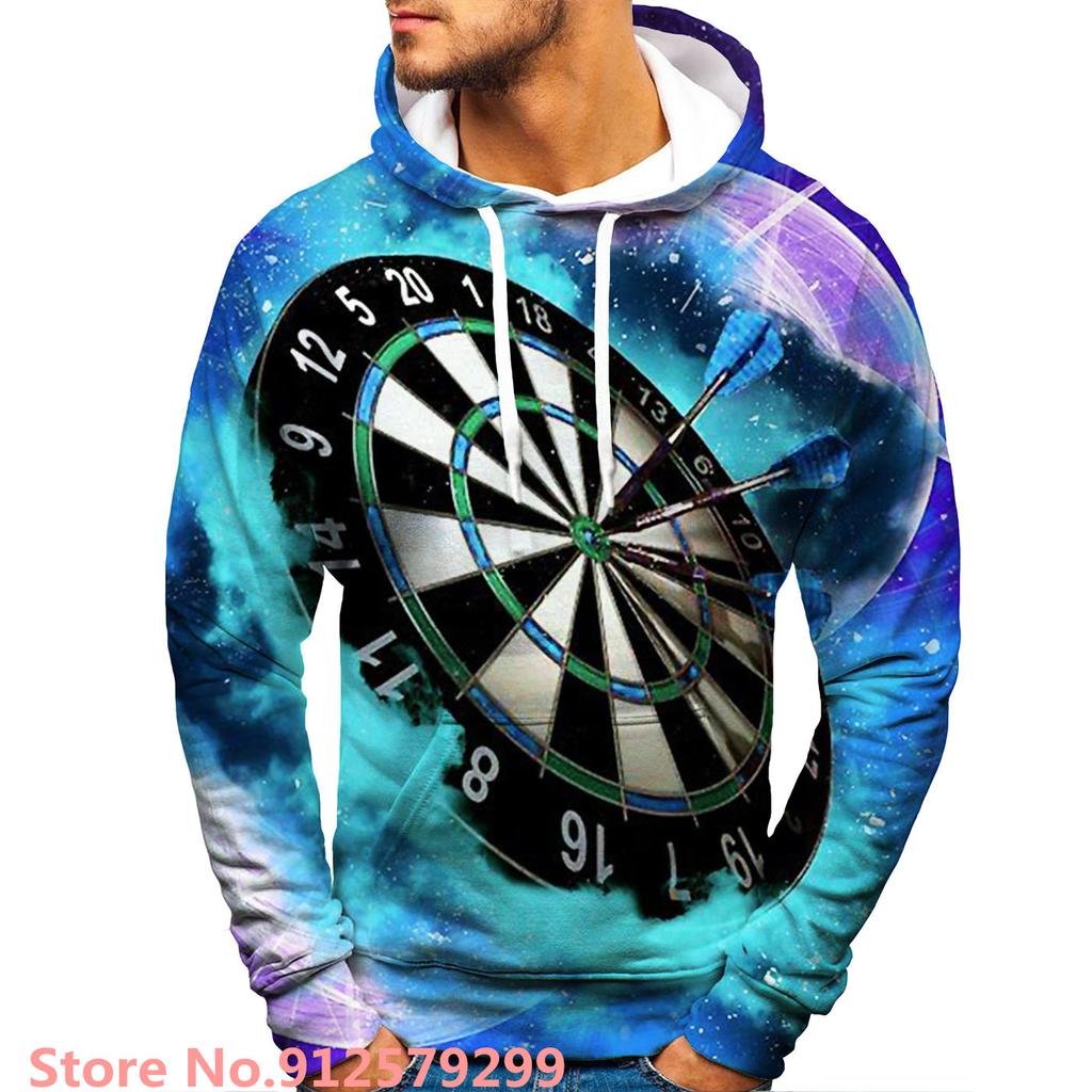 Dart Board Design Hoodies Fashion 3D Printed Sweatshirts Game Harajuku Hip Hop Hoodie Casual Pullover