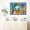 5D Diy Diamond Painting Snowman with Scarf Cross Stitch Set Full Diamond Embroidery Mosaic Art Picture of Rhinestones Decor Gift