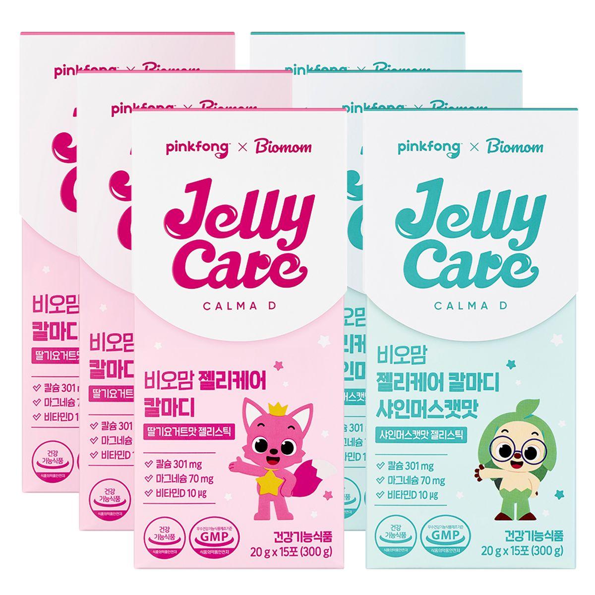 Pinkfong Jelly Care Calmadie Jelly Смешанный подарочный набор из 2 вкусов 20 г x 6 коробок (Всего 90 пакетов)