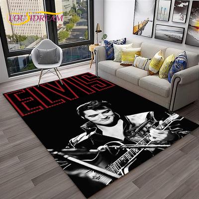 3D Klasika Karalius Elvis Presley Plotas Kilimėlis, Kilimas Namų Svetainei Miegamajam Sofai Durų Kilimėlis Dekoras, Vaikų Žaidimų Neslystantis Grindų Kilimėlis