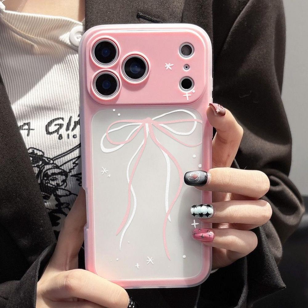 Beautiful Bow Is Suitable for iPhone17promax 2-in-1 Mobile Phone Case Apple 16 Niche 15 Hair Factory