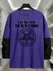 Men's Mock Layer Long Sleeve T‑Shirt, Breathable Quick Dry Tops, Regular Fit for Outdoor Stroll Daily Errands Commute Wear