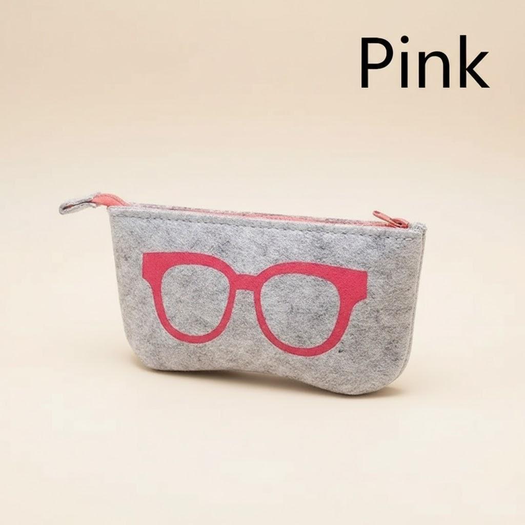 

Portable Travel Sunglasses Case Soft Felt Eyeglasses Bag Lightweight Glasses Protector for Men Women Kids розовый