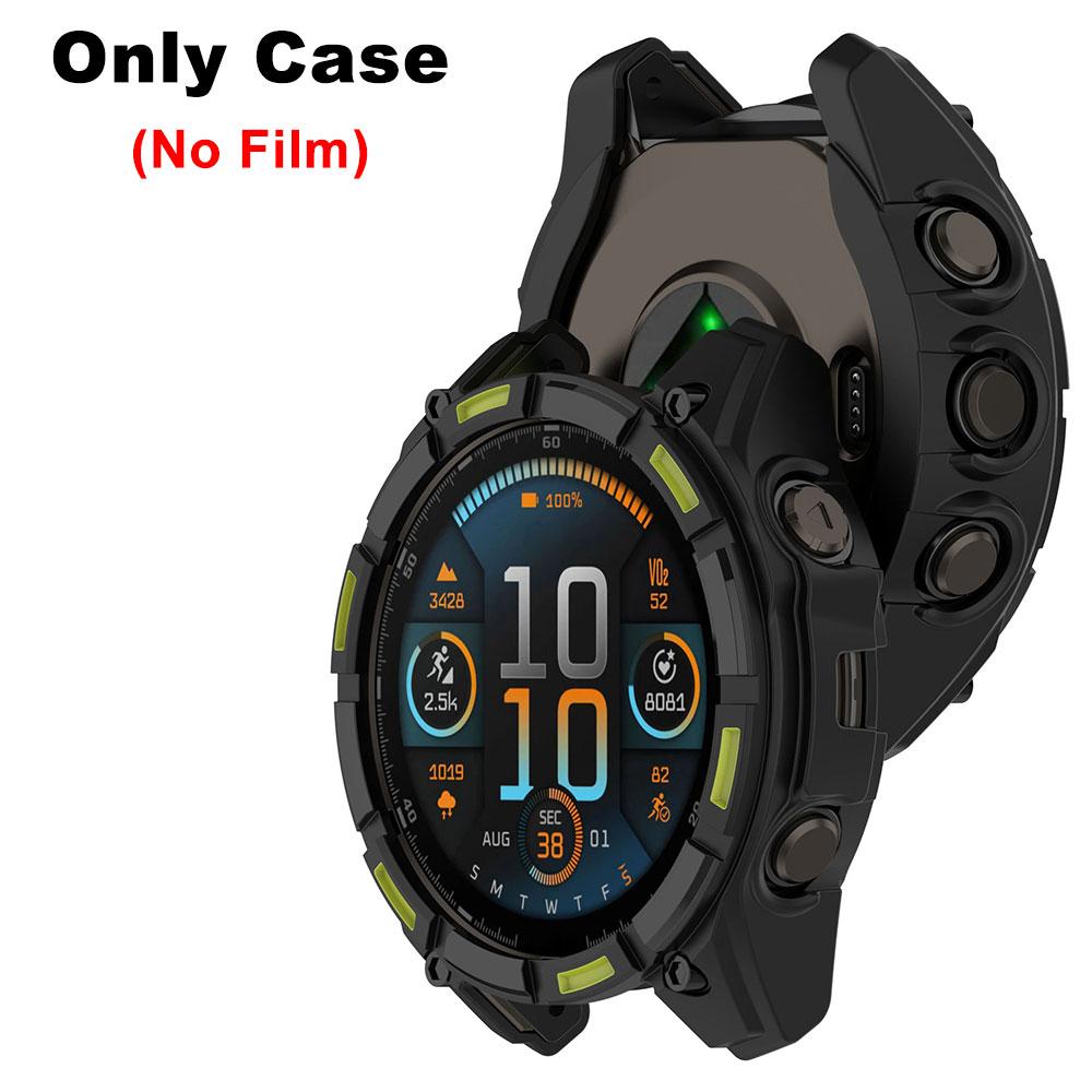 TPU Soft Silicone Case For Garmin Fenix 8 51mm 47mm 43mm Fenix8 Protective Cover Cases Tempered Glass Film Shell Watch Accessory