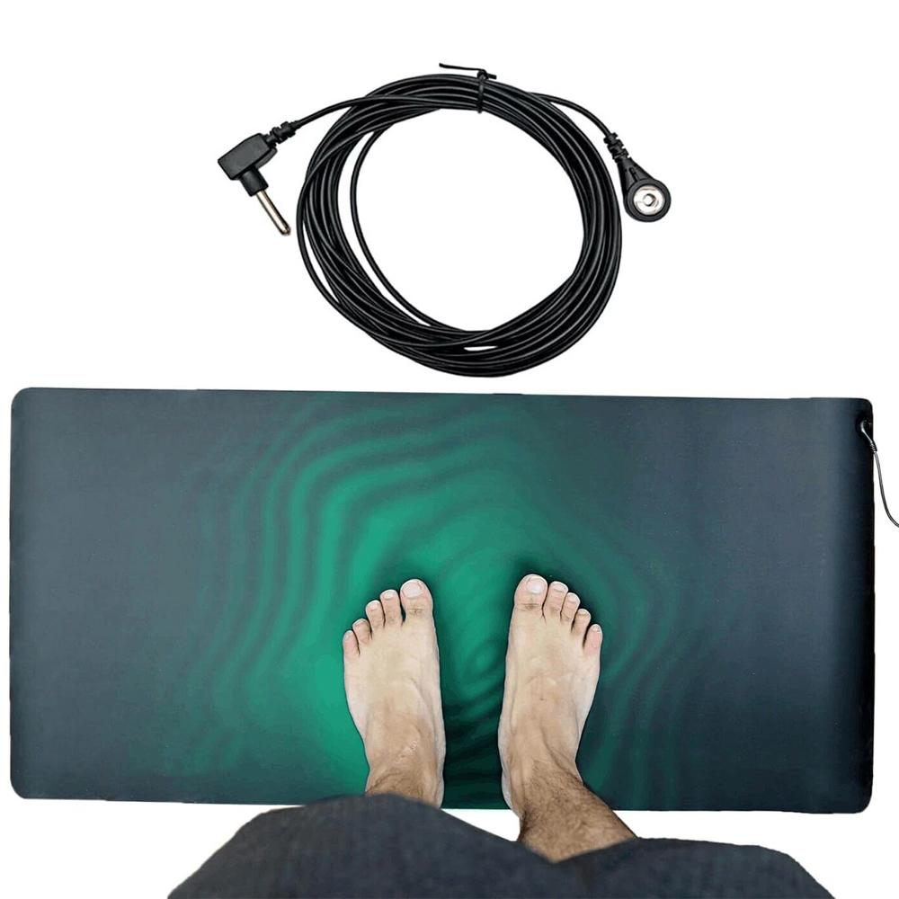 

25X68CM Universal Feet Grounding Mats Better Sleep and Energy With15ft Cord ,for Desk Connect to Earth for Reduce Fatigue&Stress