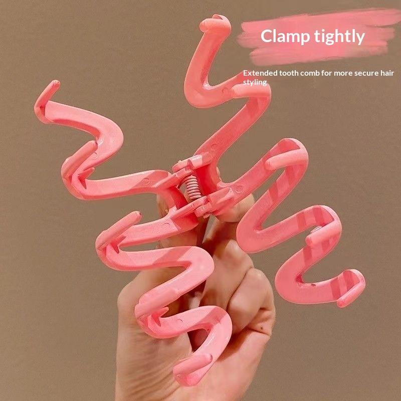 Colorful Jelly Wave Hair Claw Shark Hair Claw Clip Women Girls Korean Sweet Simple Irregular Hair Clip Hair Accessories