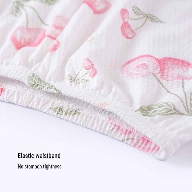 Girls' Pure Cotton Long-Sleeved Pajama Set