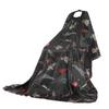 Black with Red Stripes Salon Hair Cut Hairdressing Barbers Hair Cutting Cape For Adult