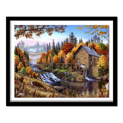 Diamond Landscape Patterns Rhinestone Handmade Kits Round Diamond Painting Cross Stitch Home Decor