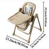 High Chairs for Babies and Toddlers Foldable High Chair Adjustable with Reclining Seat & Leg Rest 2-in-1 Convertible Baby Rocker