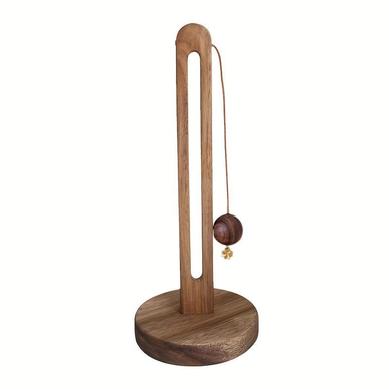 Solid Wood Paper Towel Holder Kitchen Punch-free Roll Paper Storage Rack Rag Plastic Wrap Bag Vertical Storage Rack