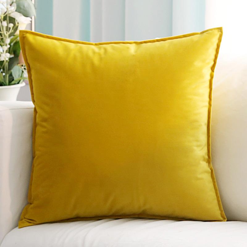 Velvet Cushion Cover Solid Color Square Pillow Covers for Home Living Room Sofa Decorative Headboard Pillowcase 50x50cm/60x60cm