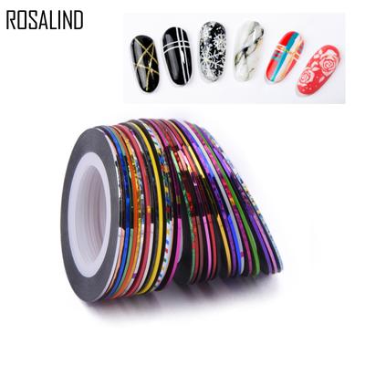 Barevné 10 rolí Nail Art Nálepka s nití na nehty Nail Art Design Pruhovaná páska Nail Art Dekorace Posuvník