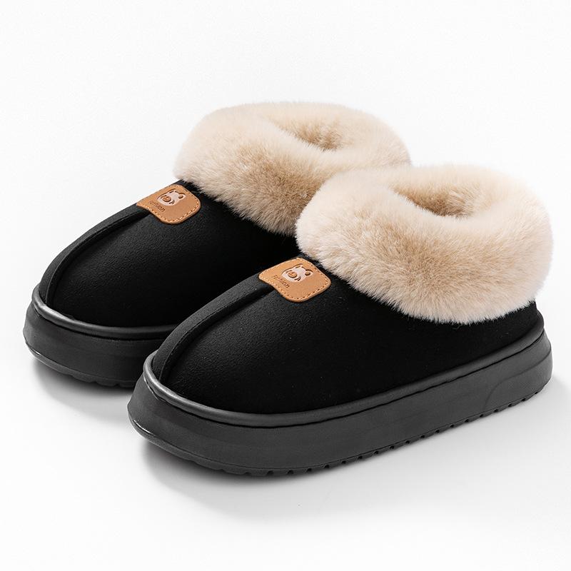 High-top Bag and Cotton Slippers, Couples Wear Platform Shoes Outside In Autumn and Winter, and Snow Boots for Home Use Are Thickened To Keep Warm.