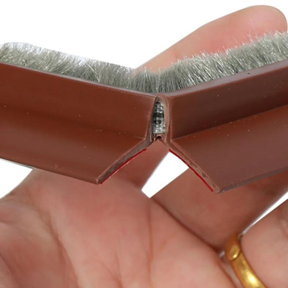 100CM Brush Seal Strip Door Bottom Seal Strip Insectproof Soundproof Door Bottom Seal Strip Door Stop Self-adhesive Strip