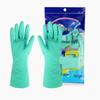 Velvet Lined Long-Cuff Waterproof Household Cleaning Gloves