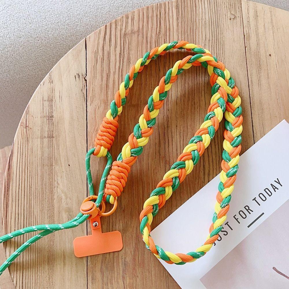 Hand Weaving Mobile Phone Lanyard Adjustable Crossbody Phone Strap Durable Mobile Phone Straps