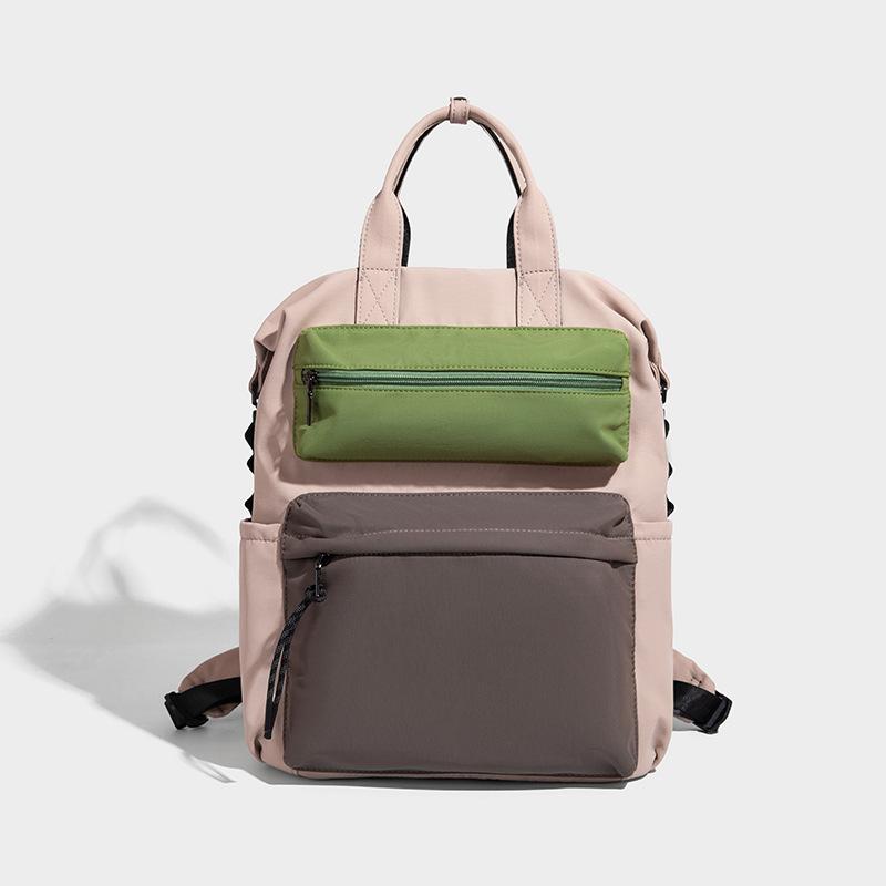 2025 New Fashion Trend Color-Block Backpack Multi-Pocket Lightweight Outdoor Fashion Travel Backpack for Men and Women