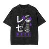Japanese Reze Chainsaw Man Anime T Shirt Beach Vintage T Shirts Cotton Trending Tshirt for Men Short Sleeve Design Tees