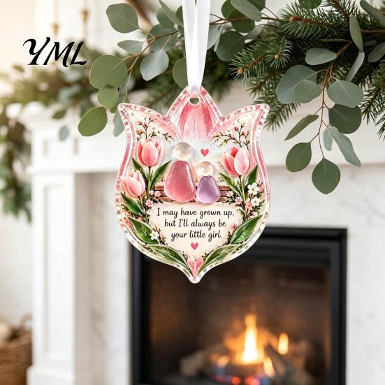 Holiday Party Decor Heartfelt Keepsake Ornament, Acrylic Hanging Decoration for Loved Garden Festive Ornaments Ones, Christmas Tree Pendant