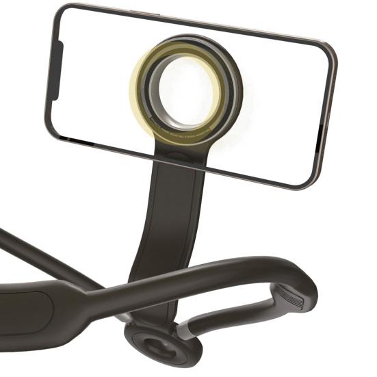 Magnetic Neck Phone Holder Adjustable Height Neck Phone Stand Hands Free Chest Tripod Mount for Most Phones