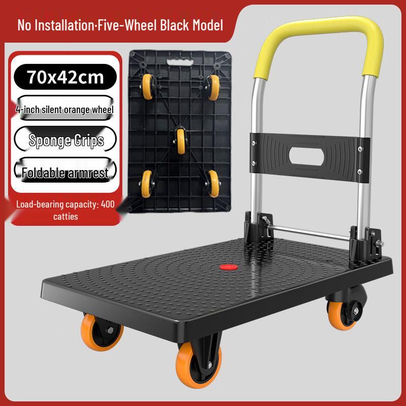 Huanluo Plastic Folding Flatbed Trolley Cart