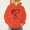 Y2k Hoodies Fashion Women Love Dog Paw Print Hooded Sweatshirt Autumn Leisure Sports Pullover