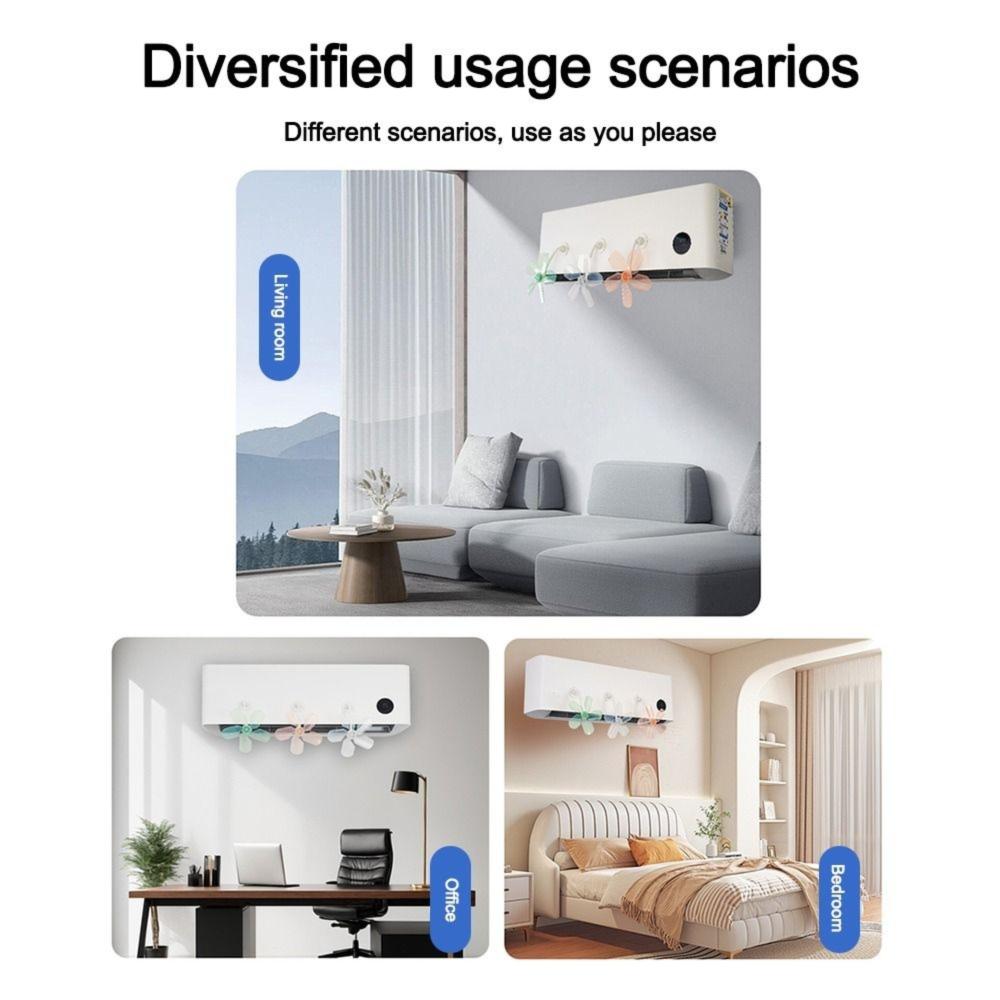 3Pcs Anti-direct Air Conditioner Fan Adjustable Angles Blowing Wind Guide Cover