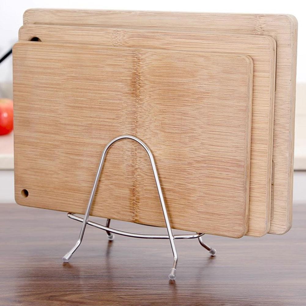 High Quality Cutting Board Rack Stainless Steel Chopping Cutting Board Storage Rack Stand Household Kitchen Pot Lid Organizer