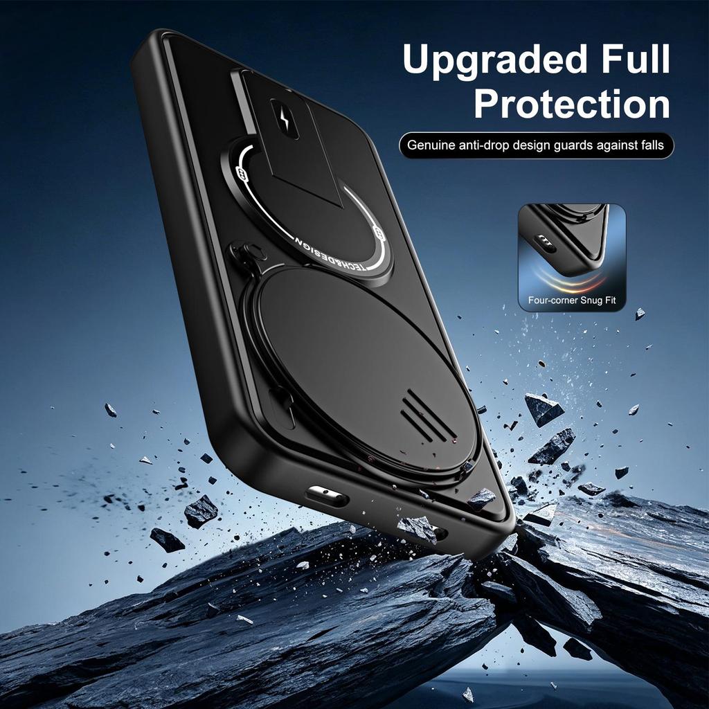 Redmi Note 15 4G Case with Magnetic Stand, Full Lens Coverage, Anti-Drop