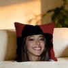 Popular Actress Oona Chaplin Square DoubleSided printed Pillow Case Bedroom Bedside Pillow Sofa Cushion Cover