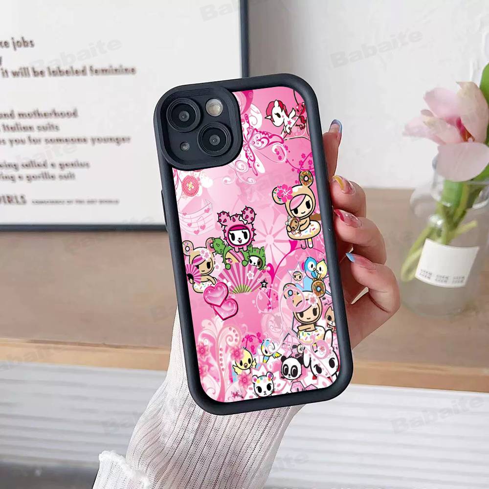 Japan Tokidoki For IPhone 17 Pro Max 16 15 14 13 12 11 Plus Black Soft Phone Cover